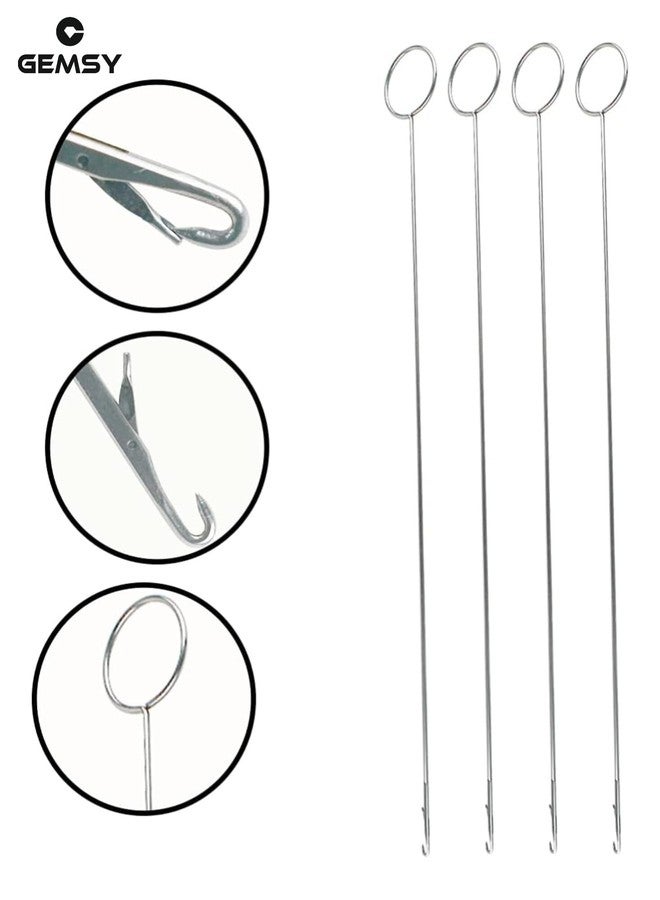 GEMSY مجموعة إبر خطافية من Gemsy للخياطة، خطاف لقلب الحلقات - أدوات مثالية للتطريز، والعقد، وأنابيب الشرائط المائلة - مصنوعة من الفولاذ المقاوم للصدأ - مثالية لعمل حلقات الأزرار، والزخارف، وإغلاقات الضفدع - حسّن مشاريع الخياطة الخاصة بك - Image 5